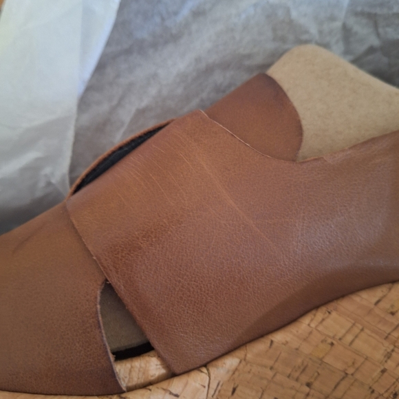 Kork-Ease Alex Boho Leather Wedge Platform Sandals Brown Comfort Slingback Sz 10 - Picture 11 of 12